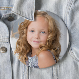 BIG custom photo round button for grandma Knapp