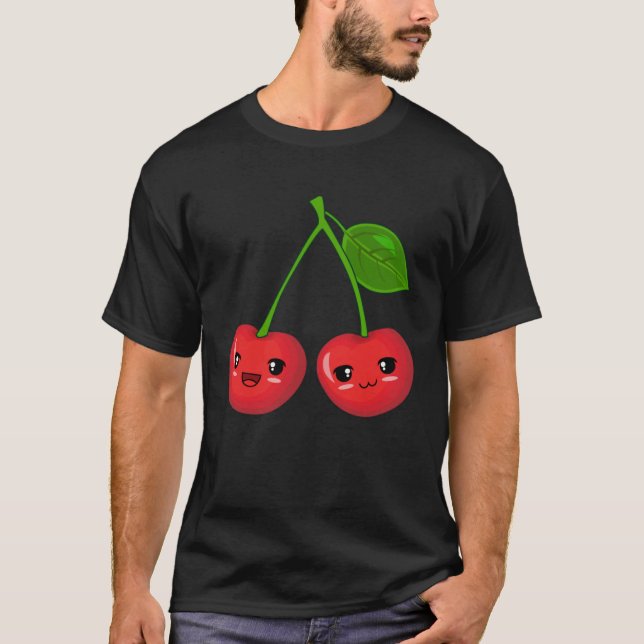 Big Cute Cherries Halloween Costume Red Cherry T Shirt (Framsida)