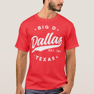 Big D Dallas Texas White T Shirt