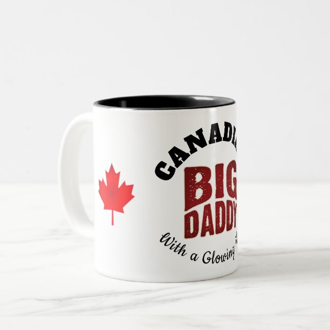 BIG DADDY - Canadian With an Glowing Heart Två-Tonad Mugg (Framsida vänster)