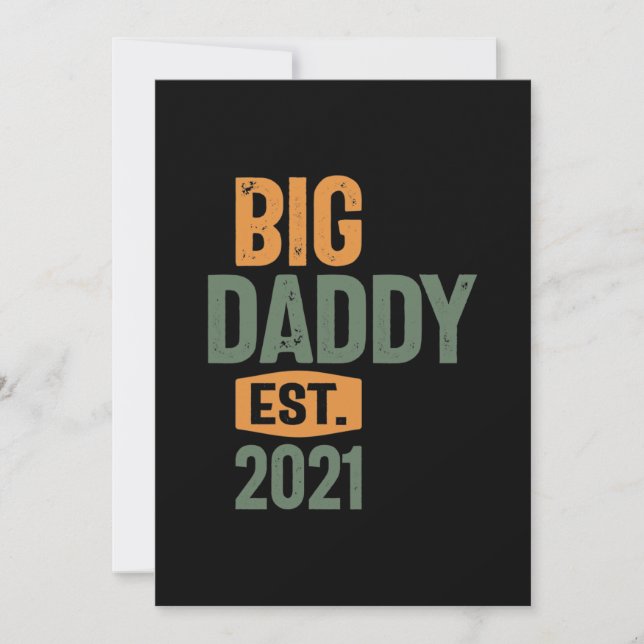 Big Daddy Est 2021 | Fader Farfar Present Tack Kort (Framsida)