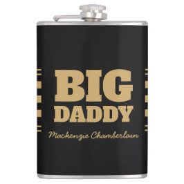 Big Daddy Rutiga Fals Guld och Svart Fickplunta