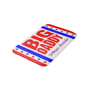 Big Daddy Stars and Stripes med Ditt Namn Badrumsmatta