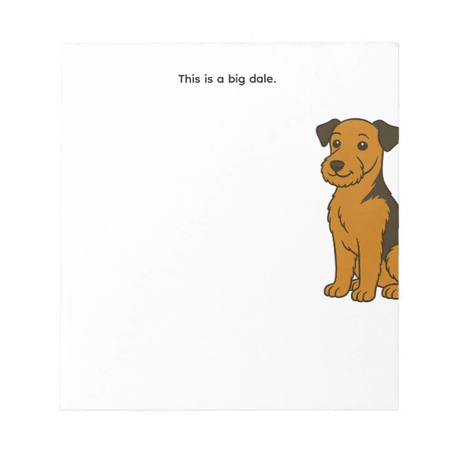 Big Dale-anteckningsblocket Anteckningsblock (Framsida)