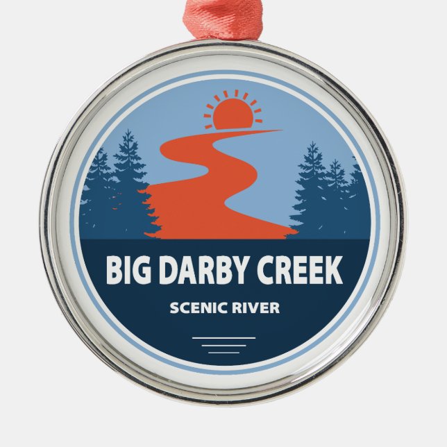 Big Darby Creek Scenic River Ohio Julgransprydnad Metall (Framsidan)
