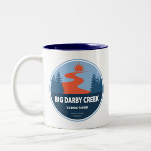 Big Darby Creek Scenic River Ohio Två-Tonad Mugg