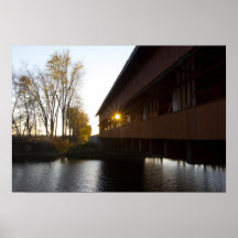 Big Darby täckte bron, Ohio.