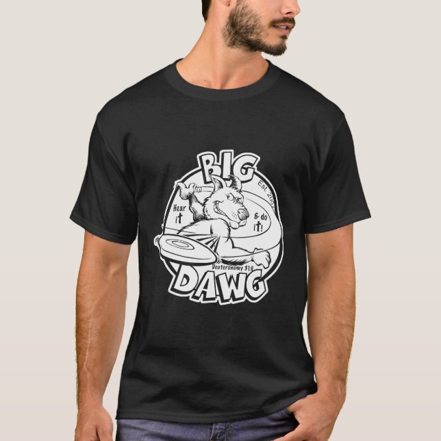 Big Dawg Disk Husky T Shirt (Framsida)