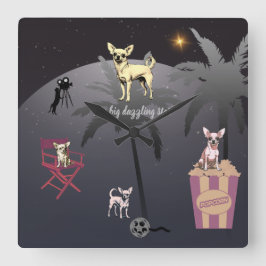 Big Dazzling Star Fyrkantig Klocka