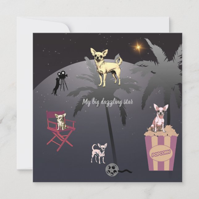 Big Dazzling Star-hälsningskort (Framsida)