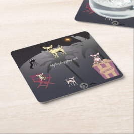 Big Dazzling Star Underlägg Papper Kvadrat