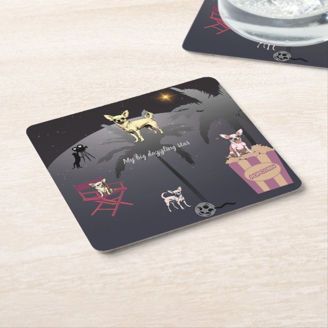 Big Dazzling Star Underlägg Papper Kvadrat (Vinklad)