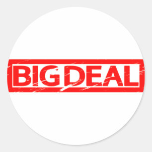 Big Deal Frimärke Runt Klistermärke