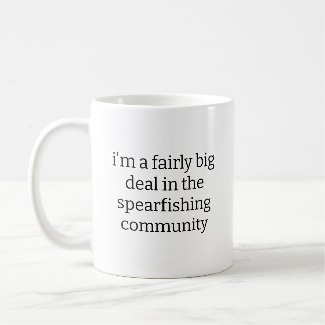 Big Deal In Spearfishing Underwater Fishing Funny  Kaffemugg (Vänster)