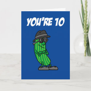 Big Dill 10th Birthday Pickle Pun Kort