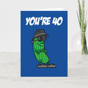 Big Dill 40th Birthday Pickle Pun Kort