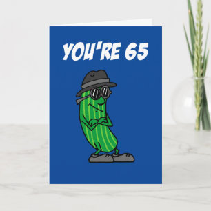 Big Dill 65e Birthday Pickle Pun Kort
