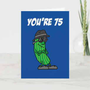 Big Dill 75:e Birthday Pickle Pun Kort