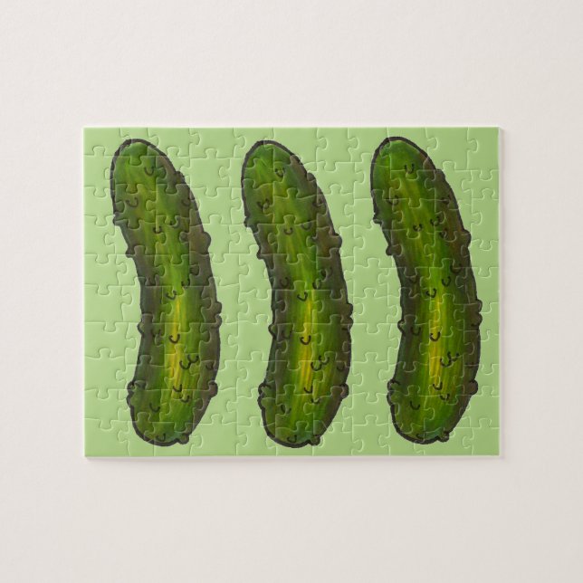 Big Dill Crunchy Grönt Kosher Dill Deli Pickle Pussel (Horisontell)