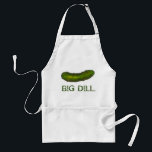 Big Dill (Deal) Crunchy Grönt Kosher Pickle Foodie Förkläde<br><div class="desc">Innehåller en originalmarkörillustration av en dillväljare,  med BIG DILL i ett teckensnitt för roligt. Det finns också många ytterligare illustrationer från den här butiken. Ser du inte vad du är tittar för? Behöver du hjälp med anpassning? Kontakta Rebecca för att ha något designat bara för dig!</div>