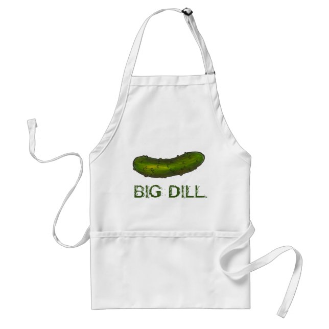 Big Dill (Deal) Crunchy Grönt Kosher Pickle Foodie Förkläde (Framsidan)