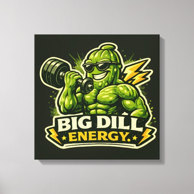 Big Dill Energy - Matgalna Vänner Canvastryck (Framsida)