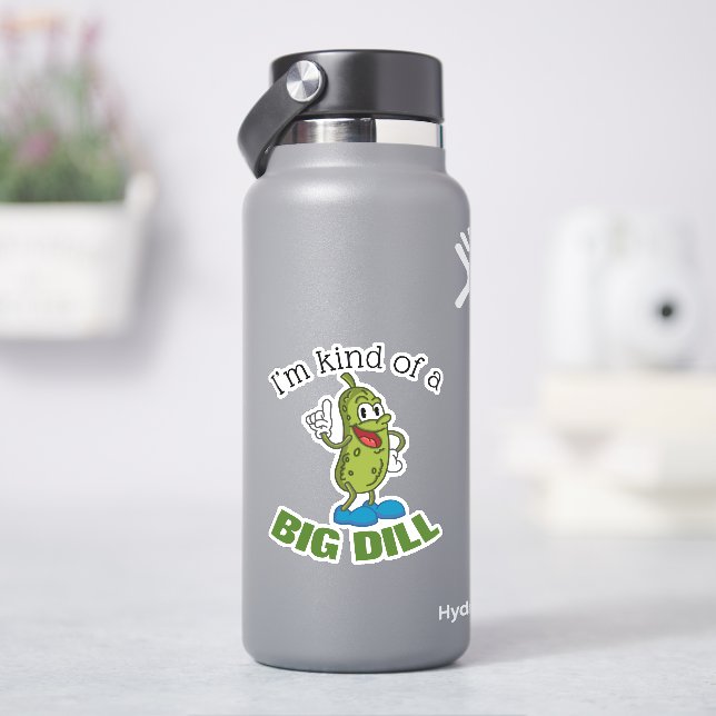 Big Dill Pickle Pun-knapp Klistermärken (HydroFlask)