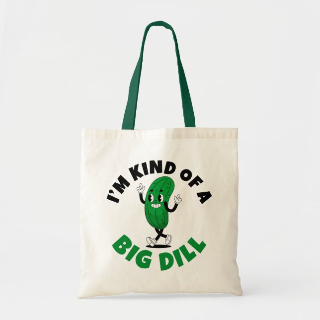 Big Dill Pickle Pun Women's Basic T-Shirt Tygkasse (Framsidan)