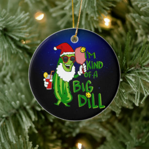 Big Dill PIckleball jultomten Julgransprydnad Keramik