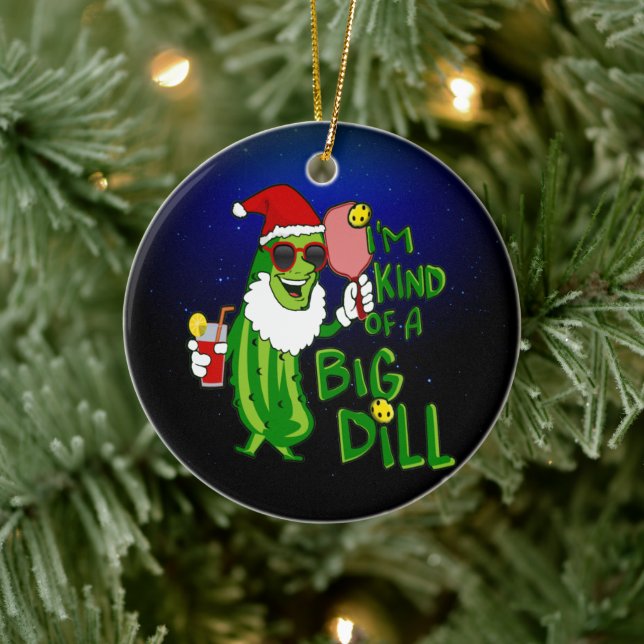 Big Dill PIckleball jultomten Julgransprydnad Keramik (Träd)