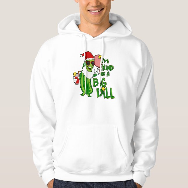 Big Dill Pickleball Santa Hoodie (Framsida)