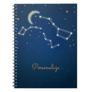Big Dipper Star Gazing Constellation Celestial Anteckningsbok Med Spiral