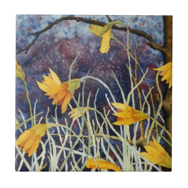 "Big Ditch Lilly" Kitchen Garden Ceramic Tile Kakelplatta (Framsidan)