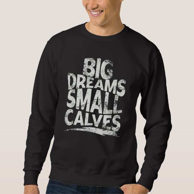 Big Dreams Small Calves Gym Merch Chris Cbum Class Lång Ärmad Tröja (Framsida)
