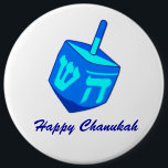 Big Dreidel Button Knapp<br><div class="desc">En stor blå dröm för att påminna alla om att ljus helgdag är här! Lycklig Chanukah</div>