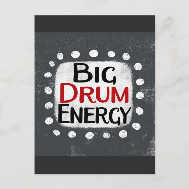 Big Drum Energy Vykort (Framsida)