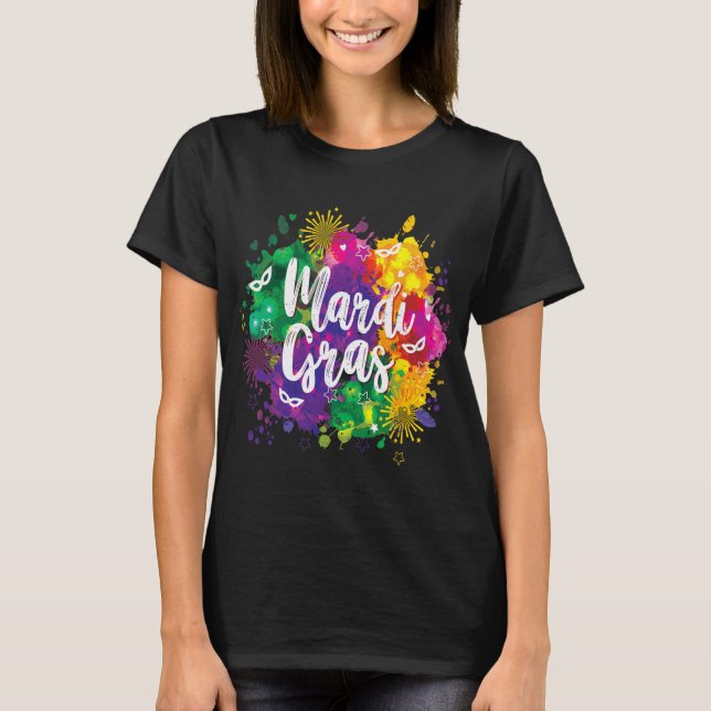 Big Easy Vibes Mardi Gras Fat Tuesday New Orleans  T Shirt (Framsida)