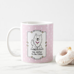 Big eller Little Sister American Eskimo Hund - Esk Kaffemugg