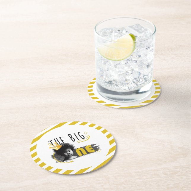 BIG EN Pojke-födelsedag Underlägg Papper Rund (Insitu)