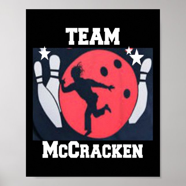 Big Ern Mccracken Funny Kung Pin Bowling T Shirt 1 Poster (Framsidan)