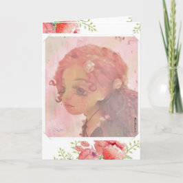 Big Eye Girl - Själfull födelsedagskort Kort