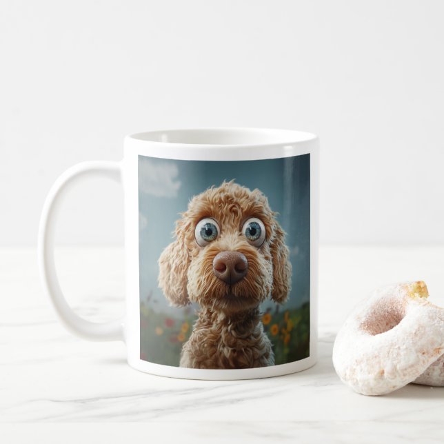 Big-Eyed Australian Labradoodle Kaffemugg (Med munk)