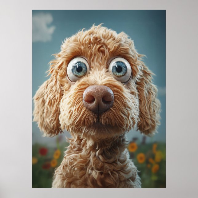 Big-Eyed Australian Labradoodle Poster (Framsidan)