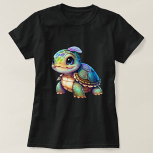 Big Eyed Baby Turtle Graphic T Shirt