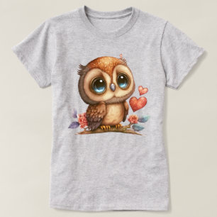 Big Eyed Blue Eyed Uggla på Gren-grafik T Shirt