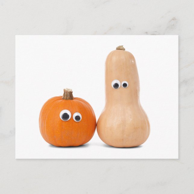 Big Eyed Pumpkin och Squash Postcard Vykort (Framsida)