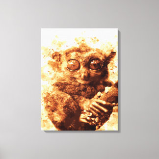 Big Eyes Monkey Coffee Art| Funny Monkey Design Canvastryck