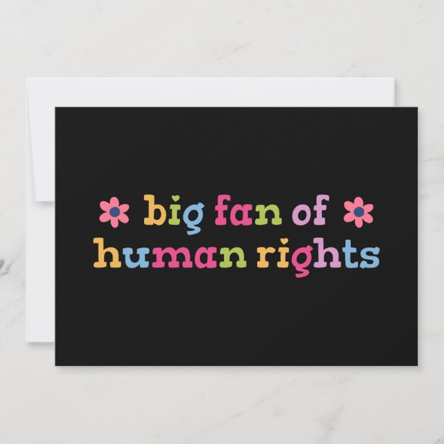 Big fan of human rights inbjudningar (Framsida)
