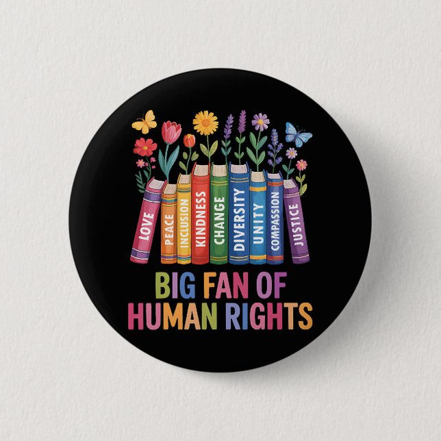 Big Fan Of Human Rights  Knapp (Framsida)