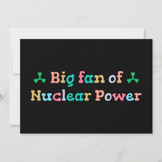 Big Fan of Nuclear Power Inbjudningar (Framsida)